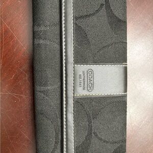 Coach Black and Gray Signature Clutch